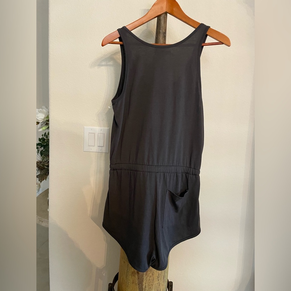 NWOT~SPIRITUAL GANGSTER (faded black kinda) perfect lounge romper w pockets SZ:S - Picture 5 of 11